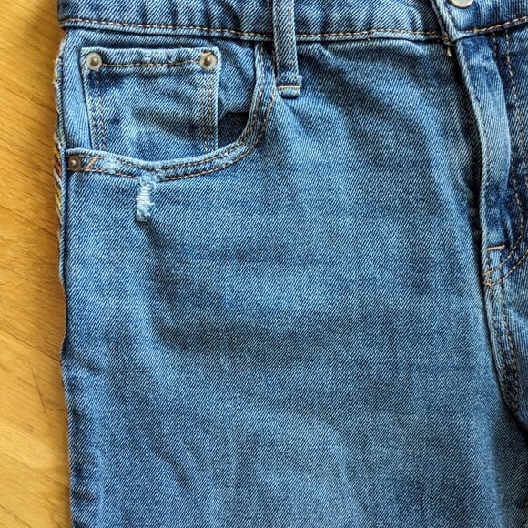 Distressed Knox Rose Jeans w/Embroidery - SZ 6 - Picture 5 of 9